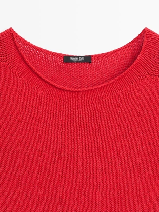 Асимметричный вязаный свитер- Заказать в России