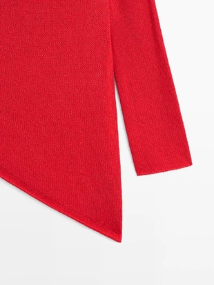 Асимметричный вязаный свитер- Заказать в России