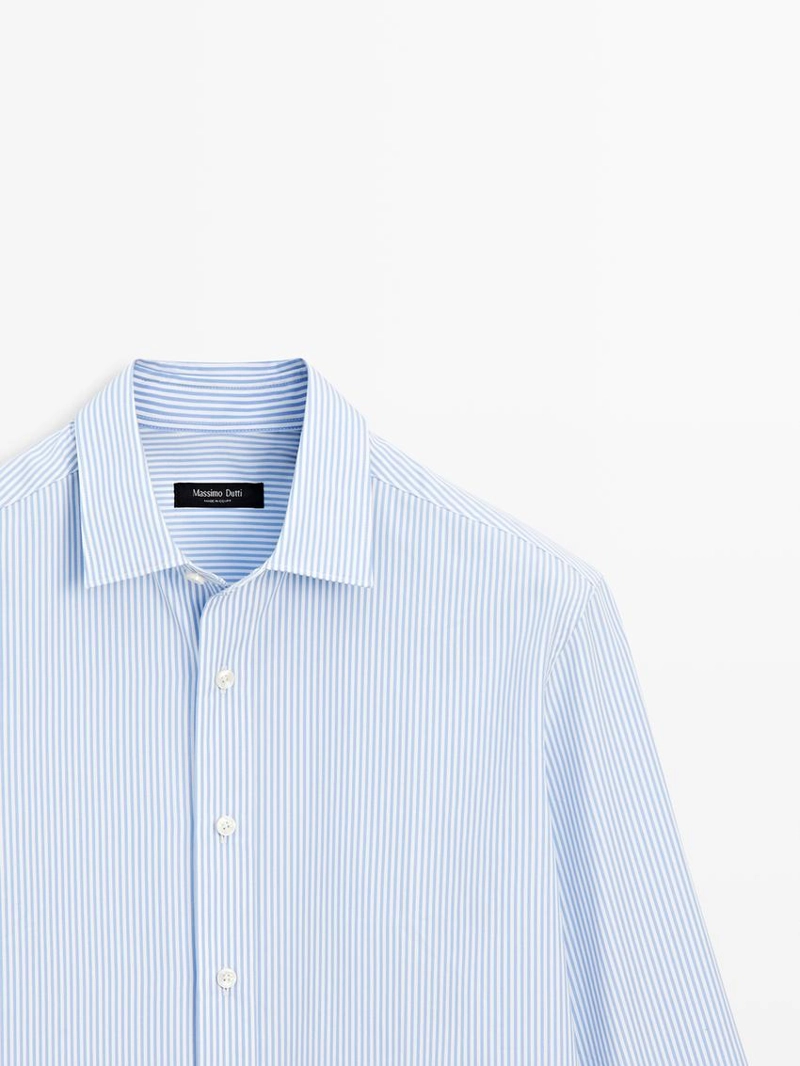Рубашка полосатая из 100% хлопка с регулярным силуэтом