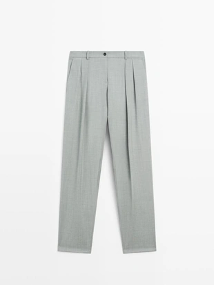 Брюки со складками и стрелками- Заказать в России