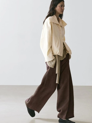 Брюки для костюма из льна с линейками- Заказать в России