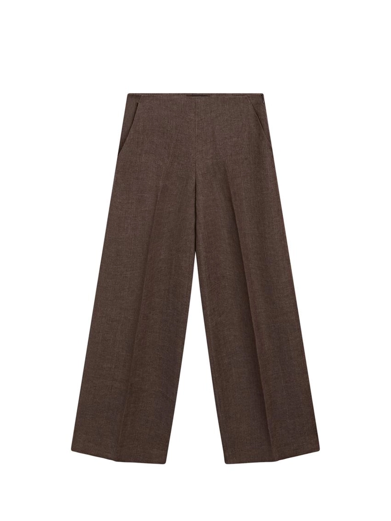 Брюки для костюма из льна с линейками