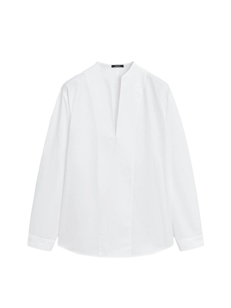 Рубашка из поплина с деталями на груди