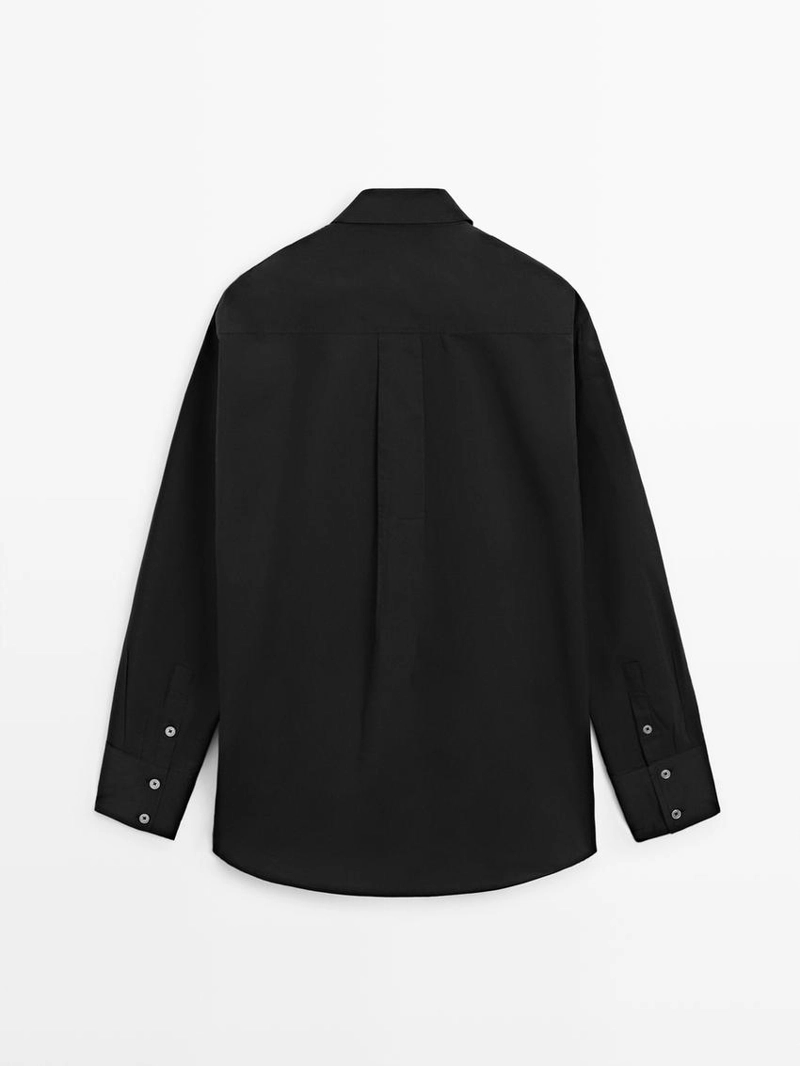 Рубашка с застежкой на биб-листочке и вышивкой