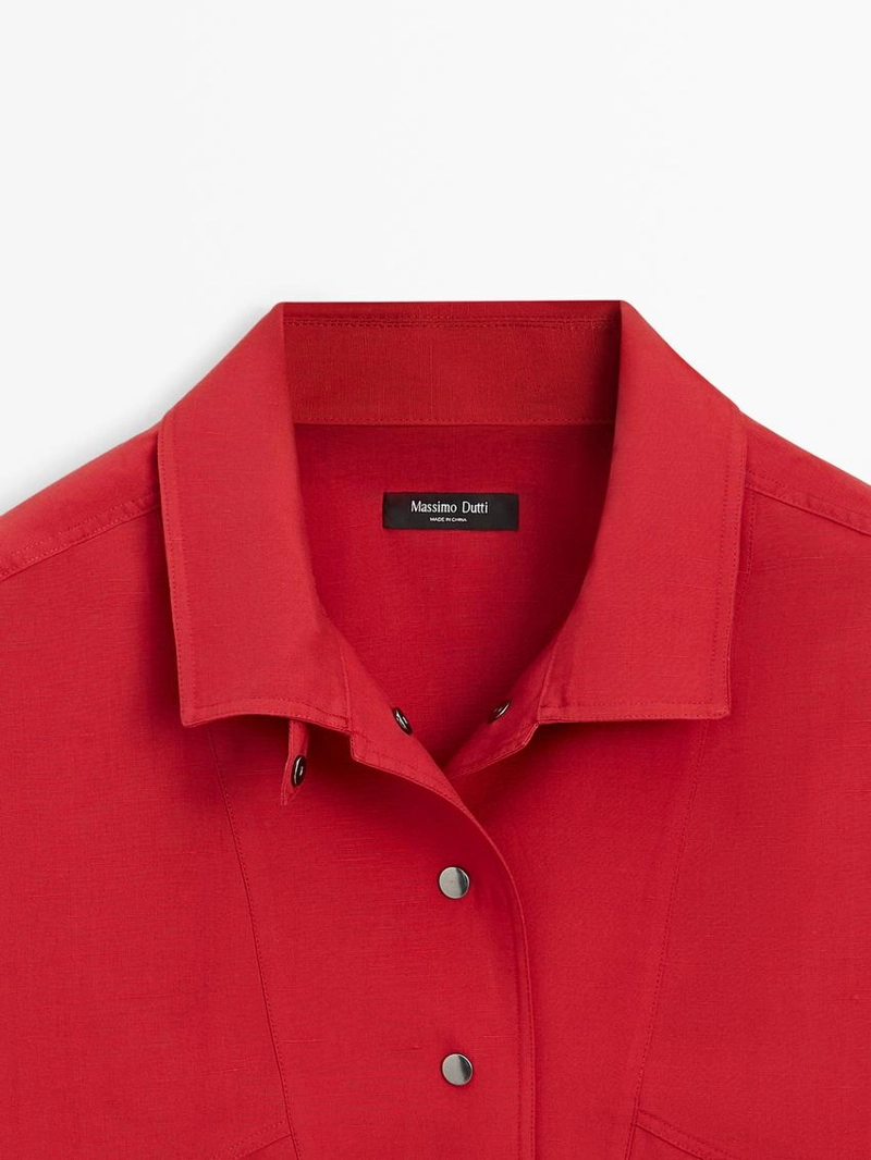 Рубашка с пуговицами на кнопках