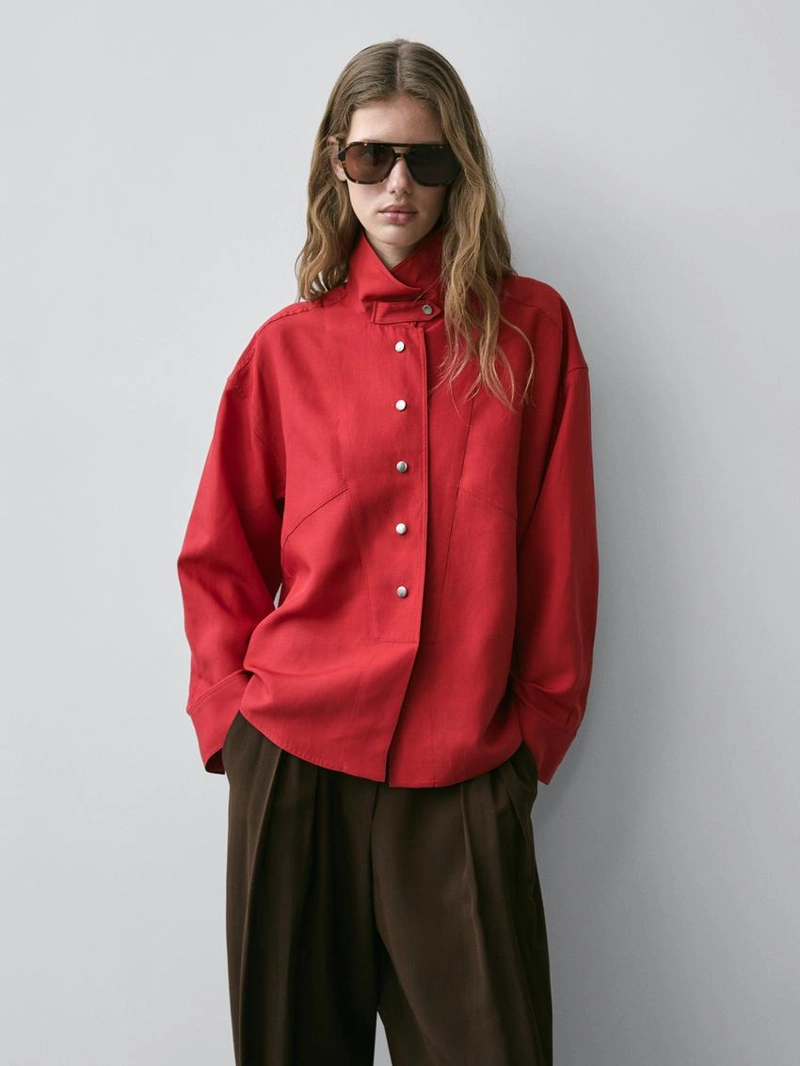 Рубашка с пуговицами на кнопках