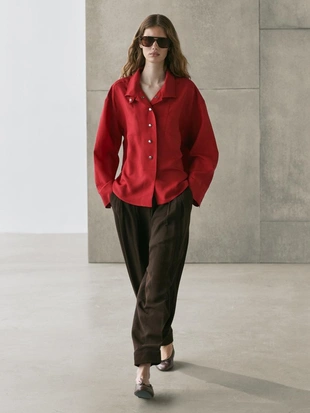 Рубашка с пуговицами на кнопках- Заказать в России