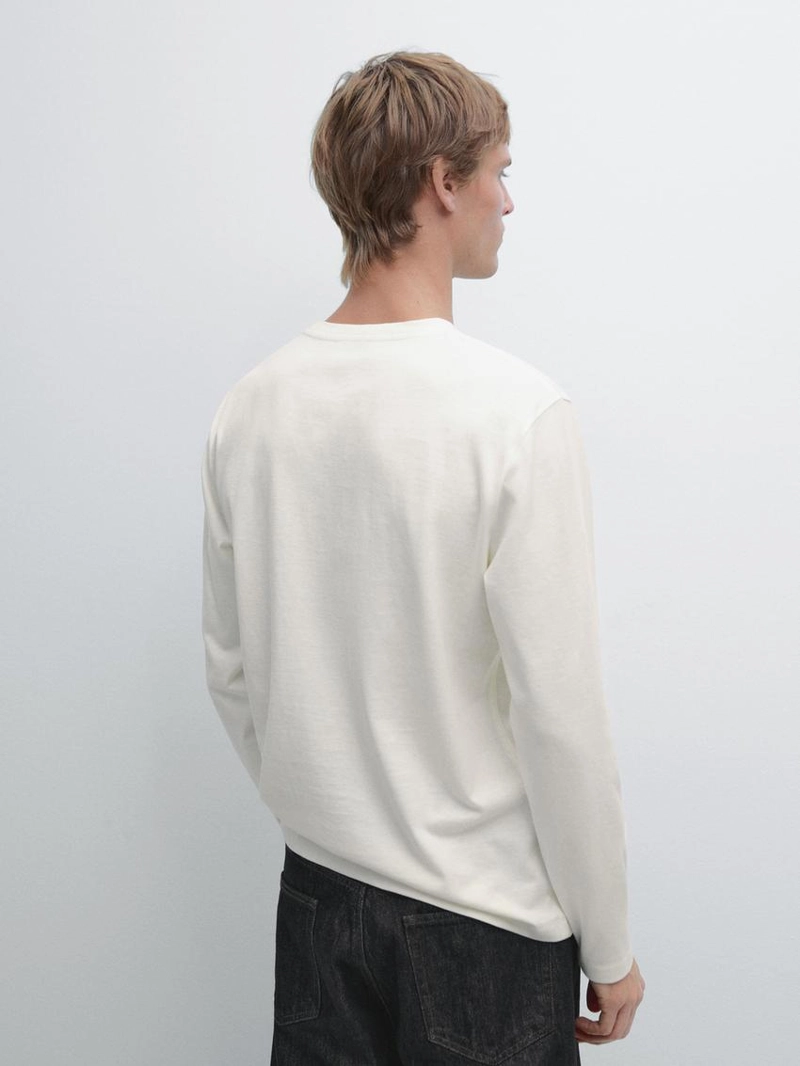 Футболка из хлопкового микса с длинным рукавом