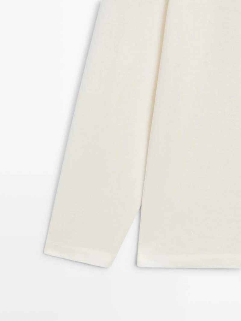 Футболка из хлопкового микса с длинным рукавом