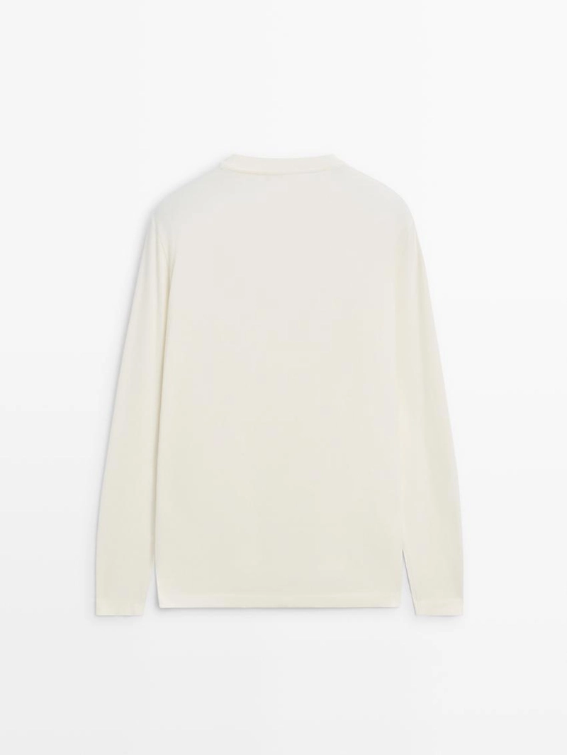 Футболка из хлопкового микса с длинным рукавом