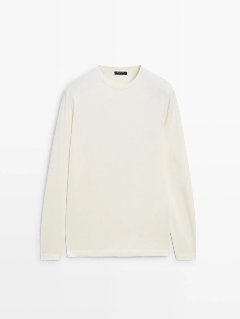 Футболка из хлопкового микса с длинным рукавом