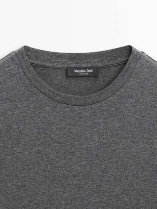 Футболка из хлопкового смесового материала с длинным рукавом- Заказать в России