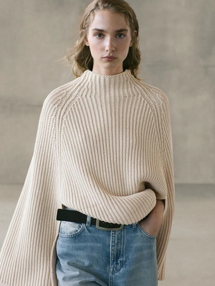 Джинсы с высокой посадкой и широкими брючинами- Заказать в России