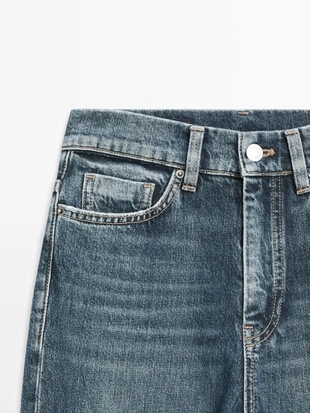 Джинсы буткат с высокой талией- Заказать в России