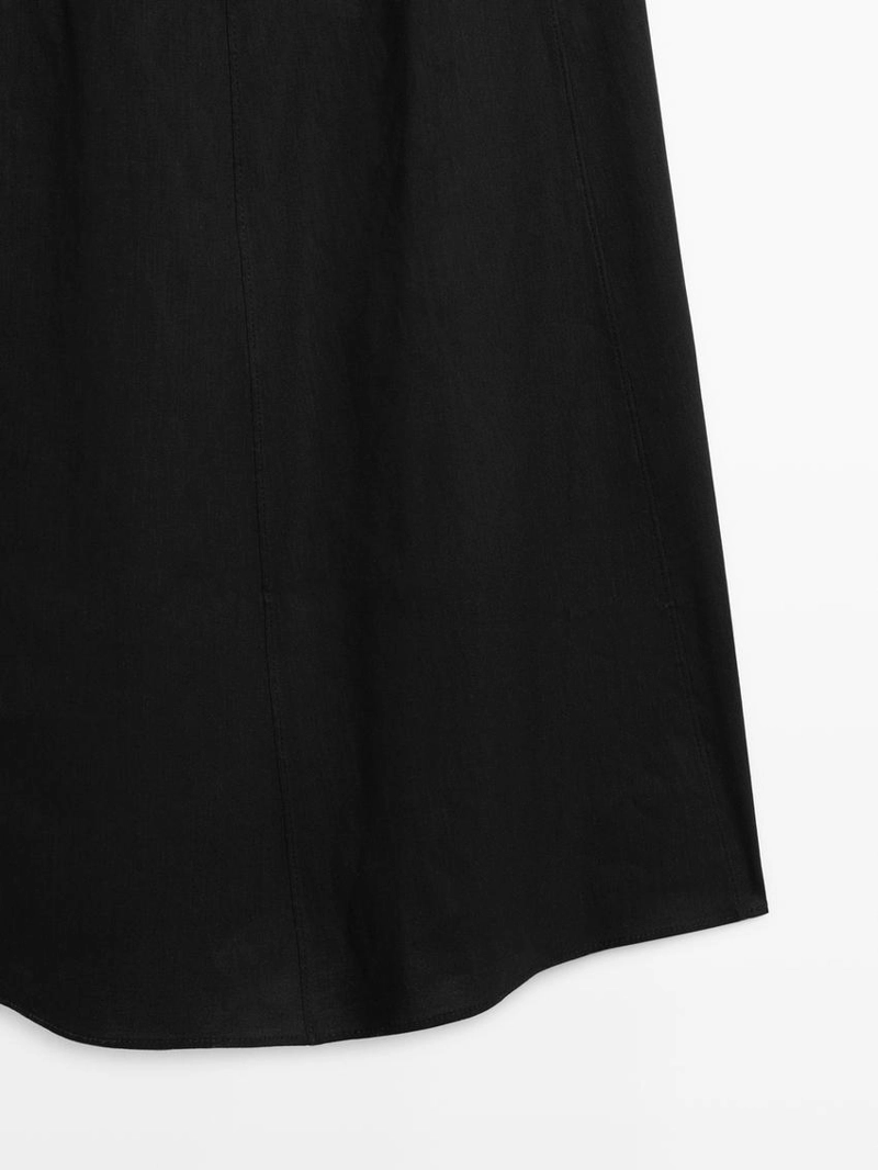 Длинное платье из льняной смеси