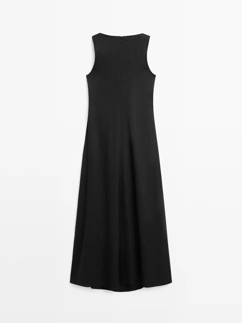 Длинное платье из льняной смеси