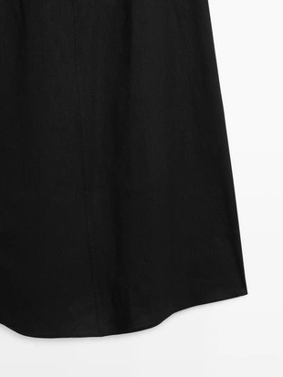 Длинное платье из льняной смеси- Заказать в России