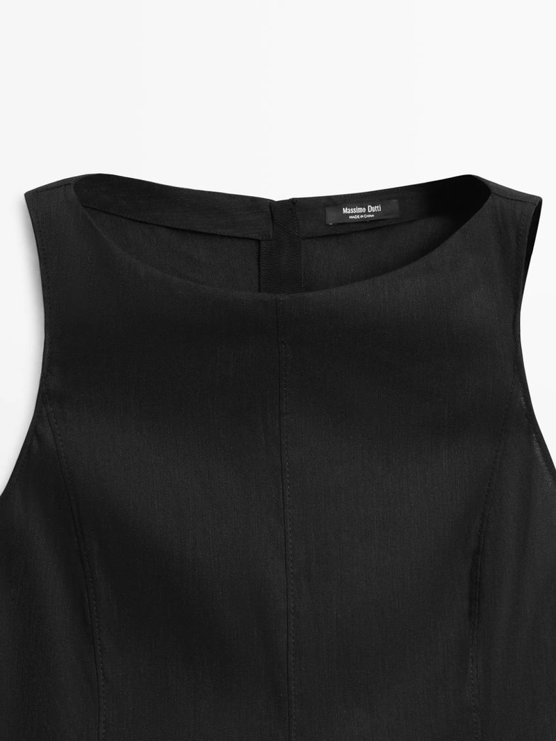 Длинное платье из льняной смеси