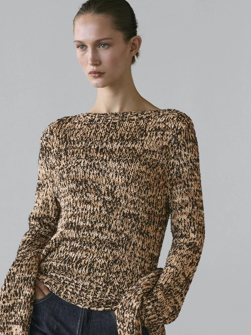 Свитер из смесового хлопка с мулене