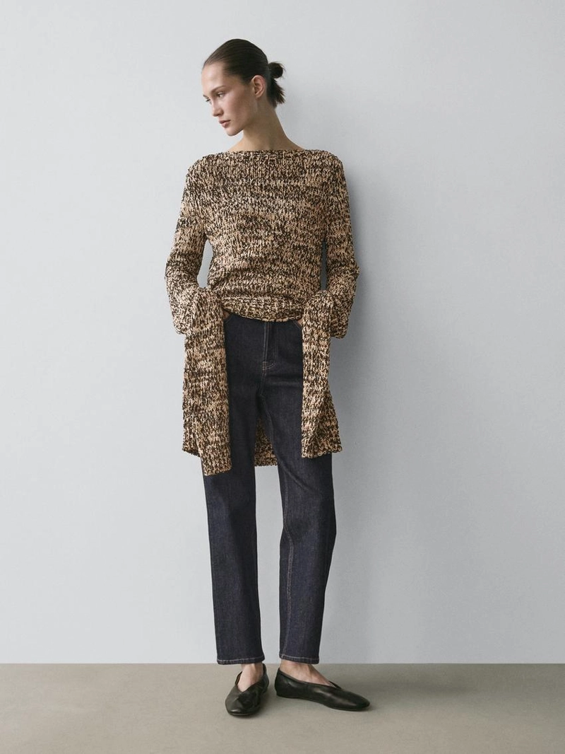 Свитер из смесового хлопка с мулене