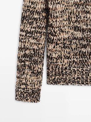 Свитер из смесового хлопка с мулене- Заказать в России