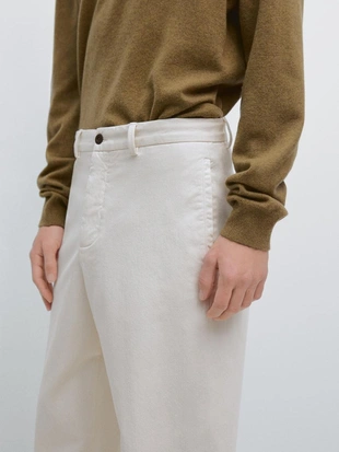 Хлопковые брюки с эластичным поясом- Заказать в России