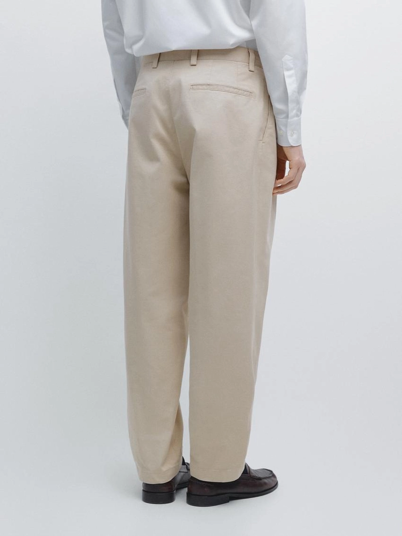 Брюки с ластиком из хлопковой смеси