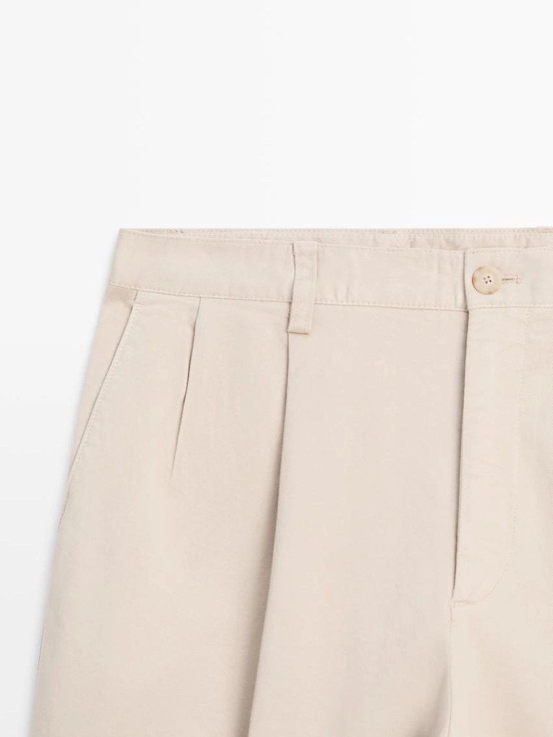 Брюки с ластиком из хлопковой смеси