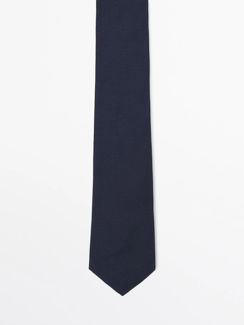 Галстук в горох из 100% шелка мульберри