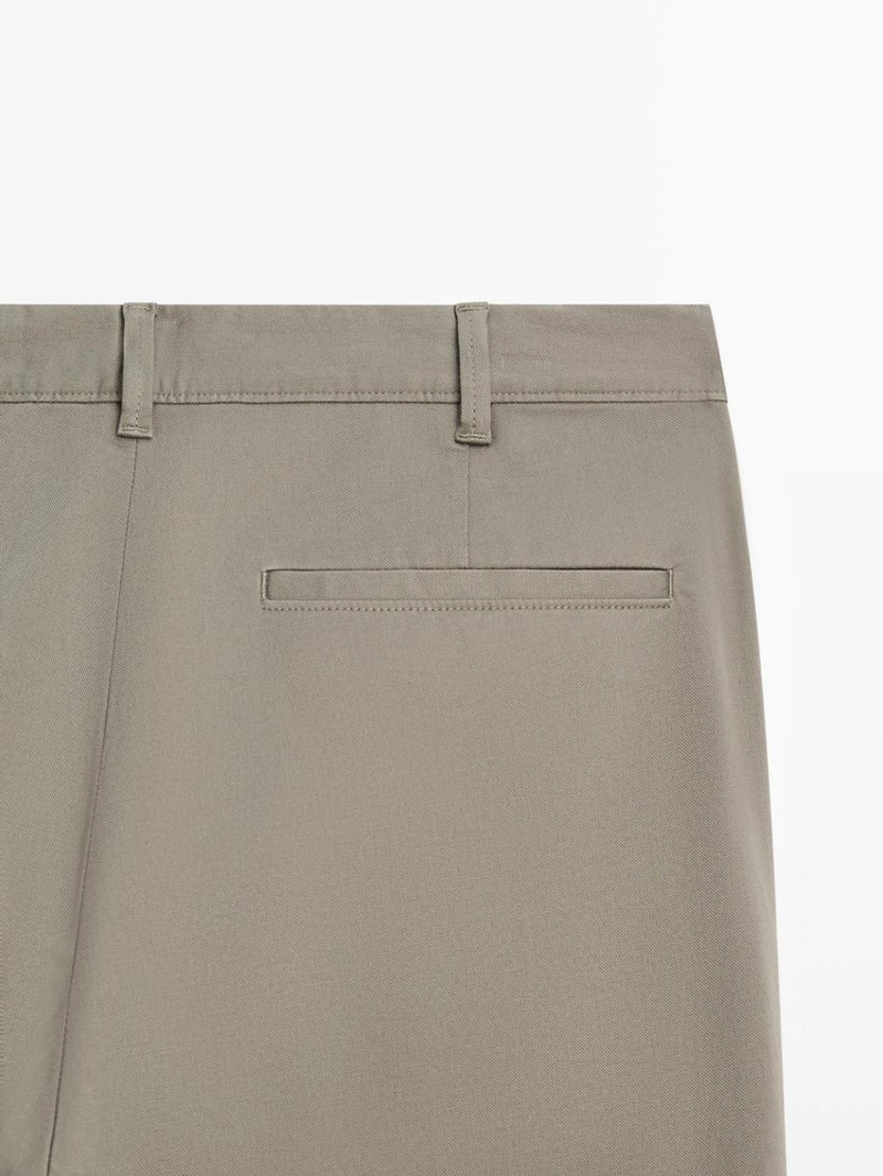 Брюки из хлопково-вискозной смеси в зауженном крое