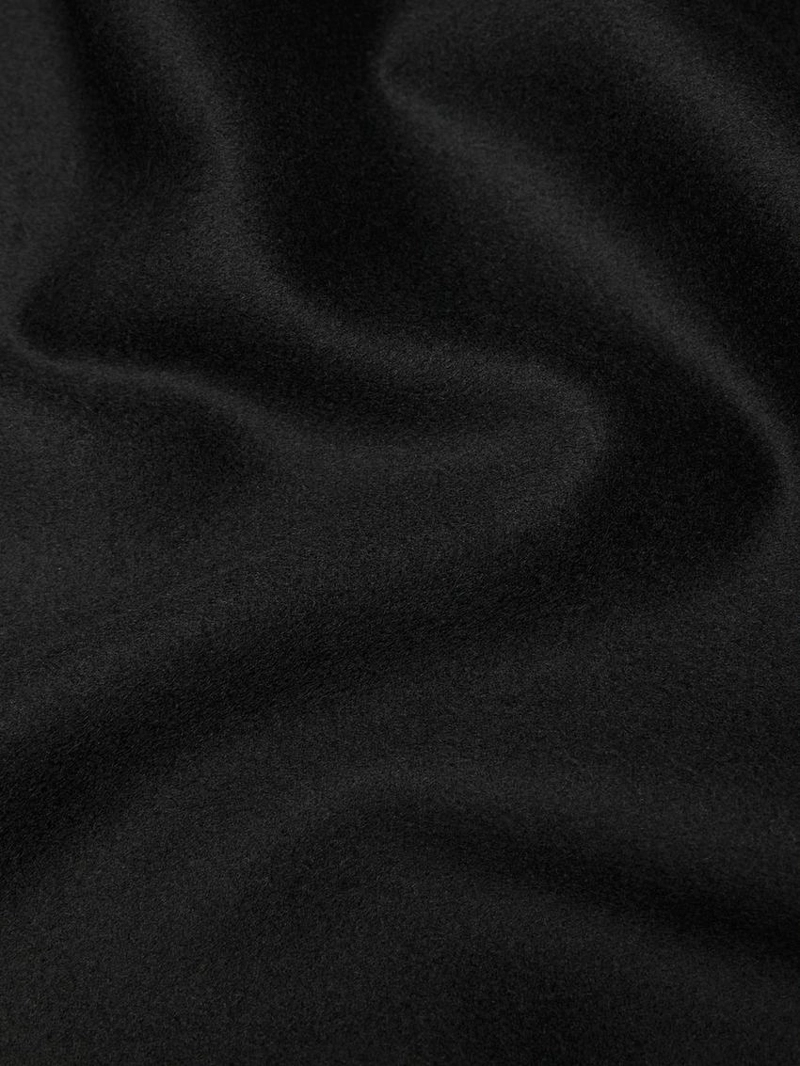 Пальто из шерстяной смеси с отделкой бахромой