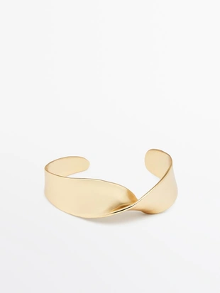 Широкий текстурированный браслет- Заказать в России