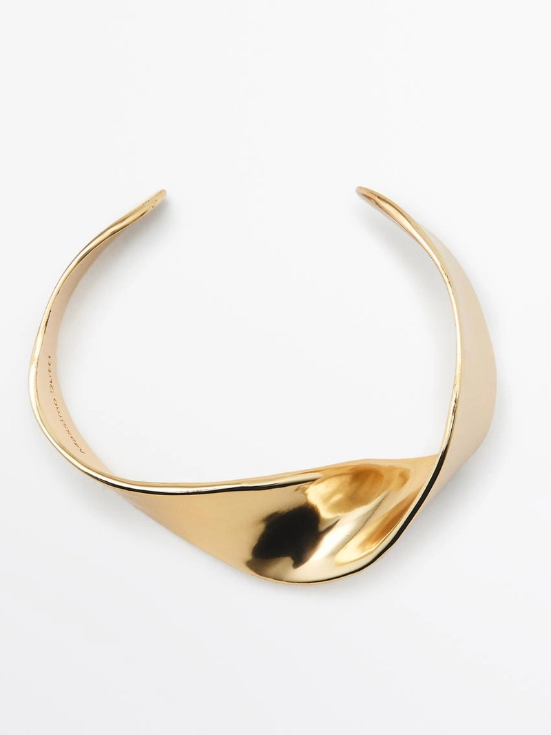 Широкий текстурированный браслет