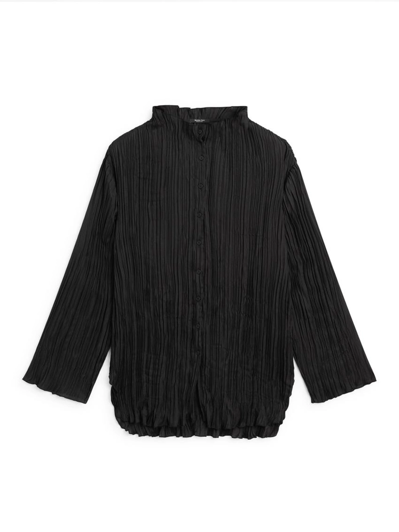 Рубашка с драпировкой и складками