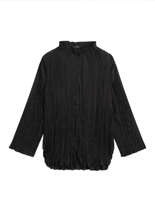 Рубашка с драпировкой и складками- Заказать в России