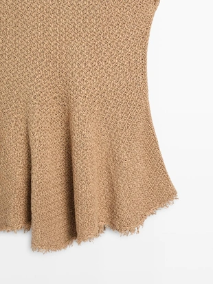 Топ из 100% льна с декоративной отделкой- Заказать в России