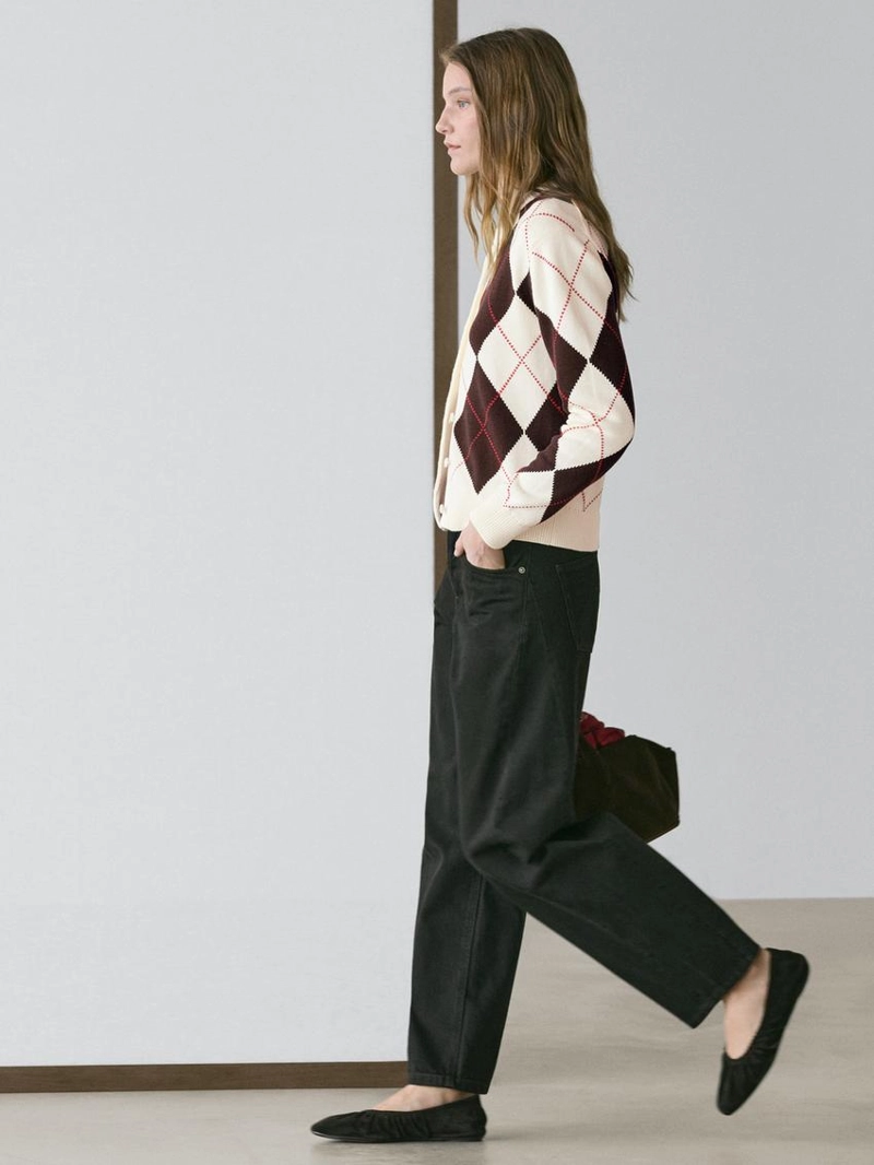 Кардиган с аргайловым узором из хлопка