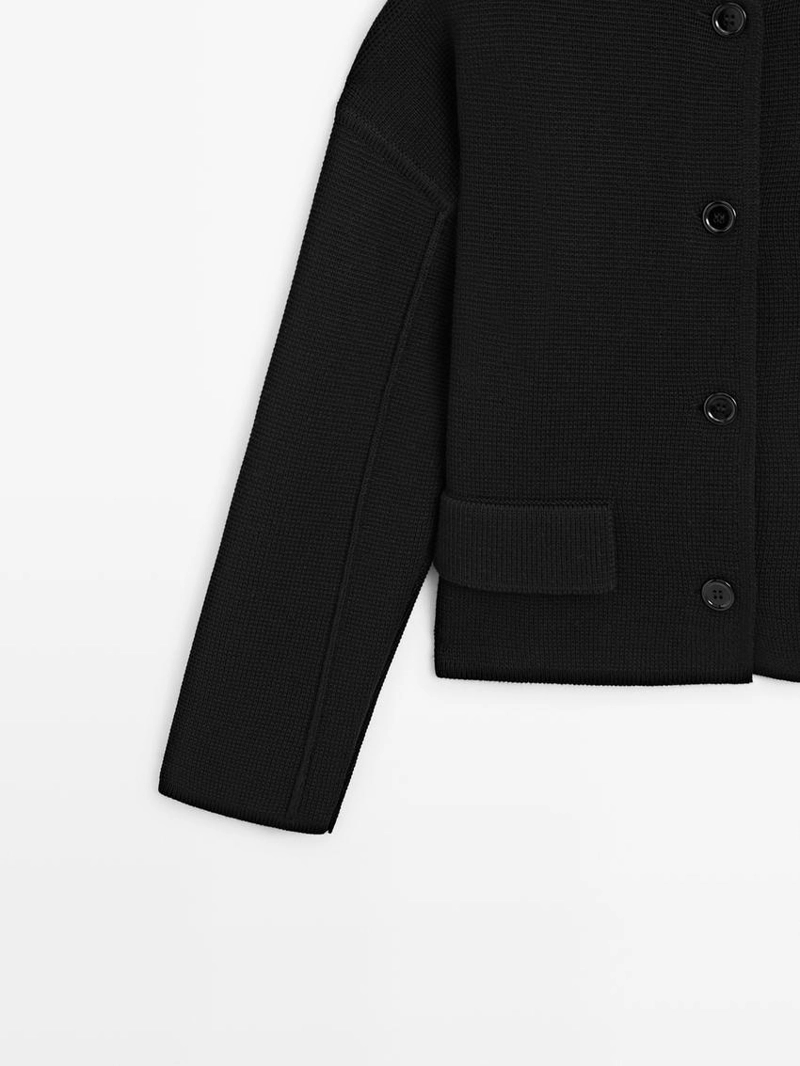 Кардиган из хлопкового трикотажа