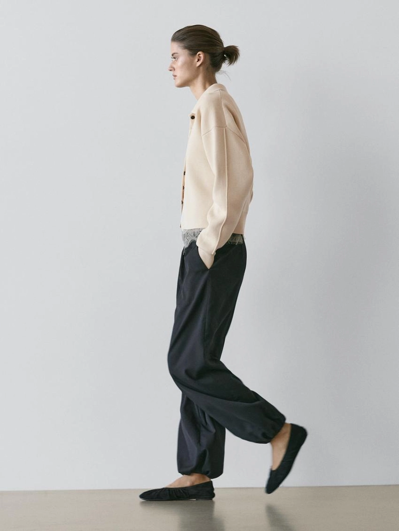 Кардиган с воротником-поло из хлопкового трикотажа