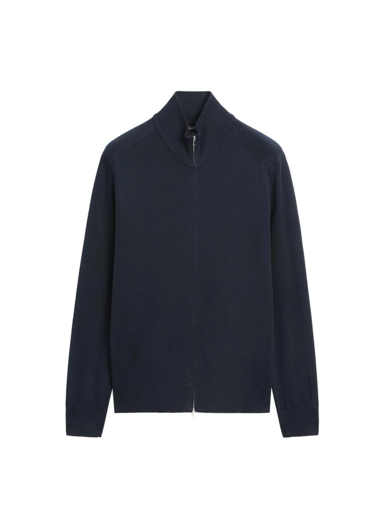 Кардиган из хлопкового трикотажа на молнии