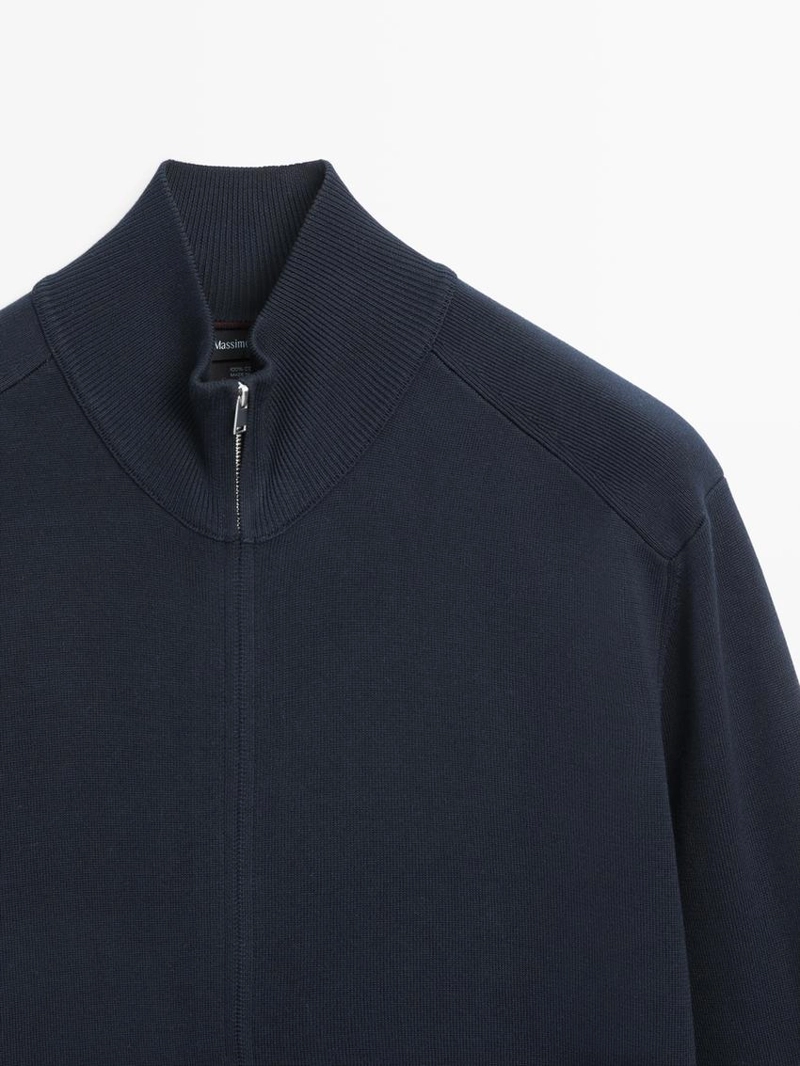 Кардиган из хлопкового трикотажа на молнии