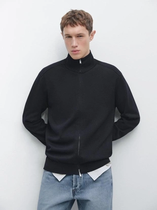 Кардиган из хлопкового трикотажа на молнии- Заказать в России