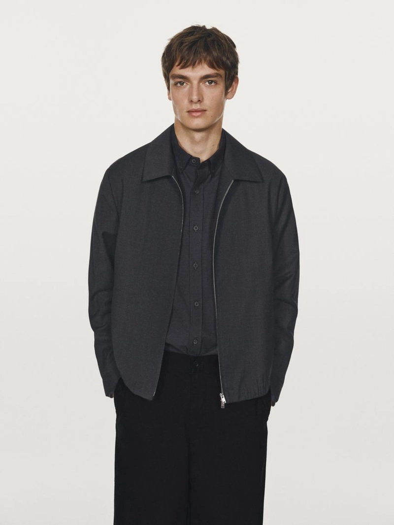 Пиджак из шерсти с гусиным лапником