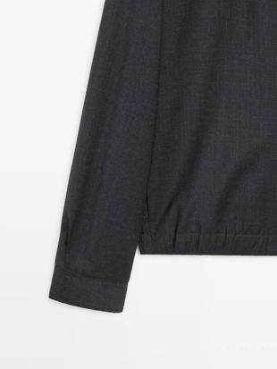 Пиджак из шерсти с гусиным лапником- Заказать в России