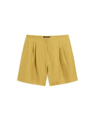 Шорты-бермуды из плотной смесовой ткани с отделкой в складку- Заказать в России