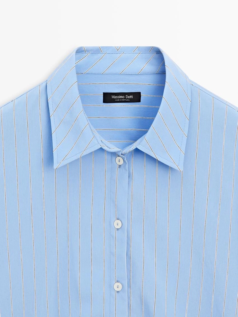 Рубашка с полосками свободного кроя