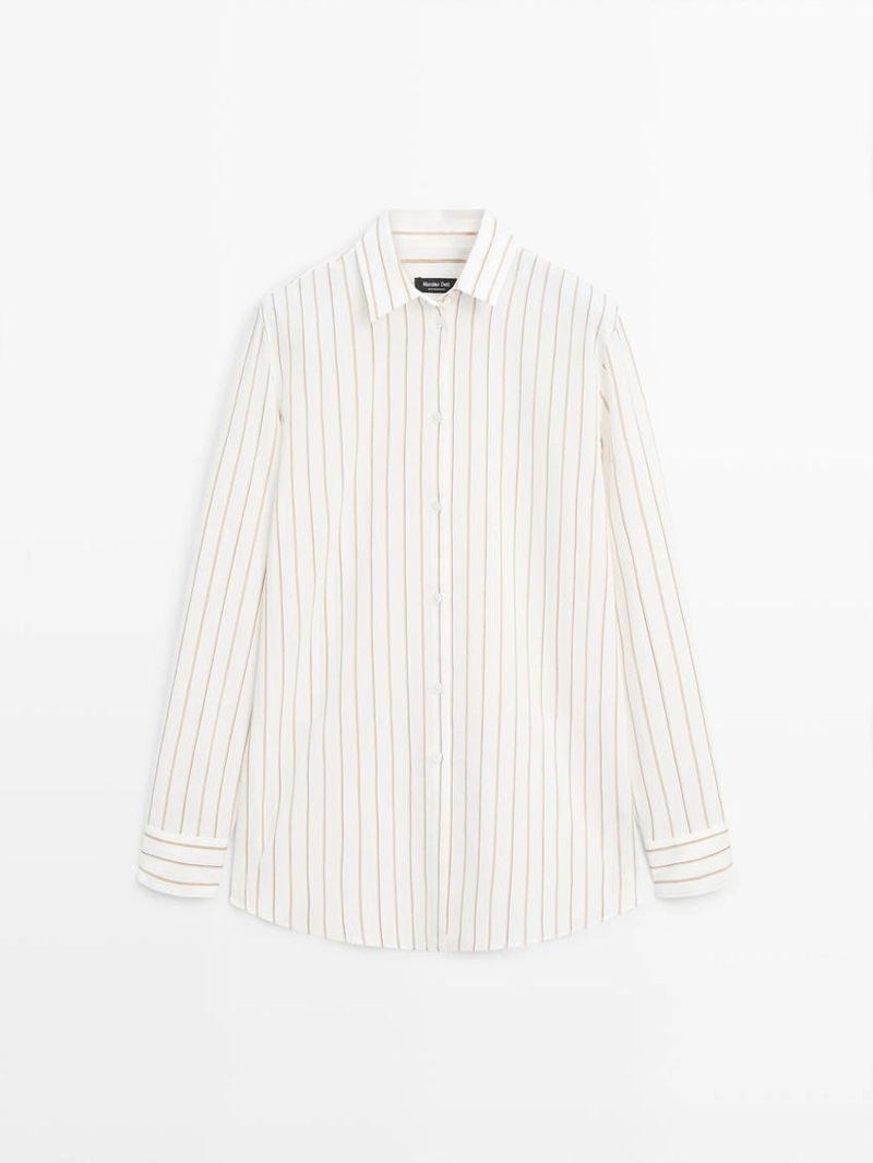 Рубашка в полоску белого цвета