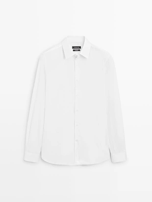 Рубашка из хлопка поплина, слим фит- Заказать в России