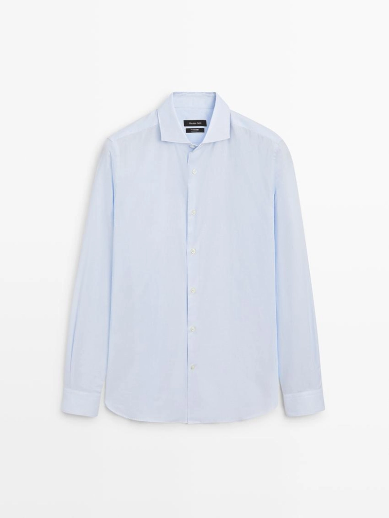 Рубашка slim fit из 100% хлопка