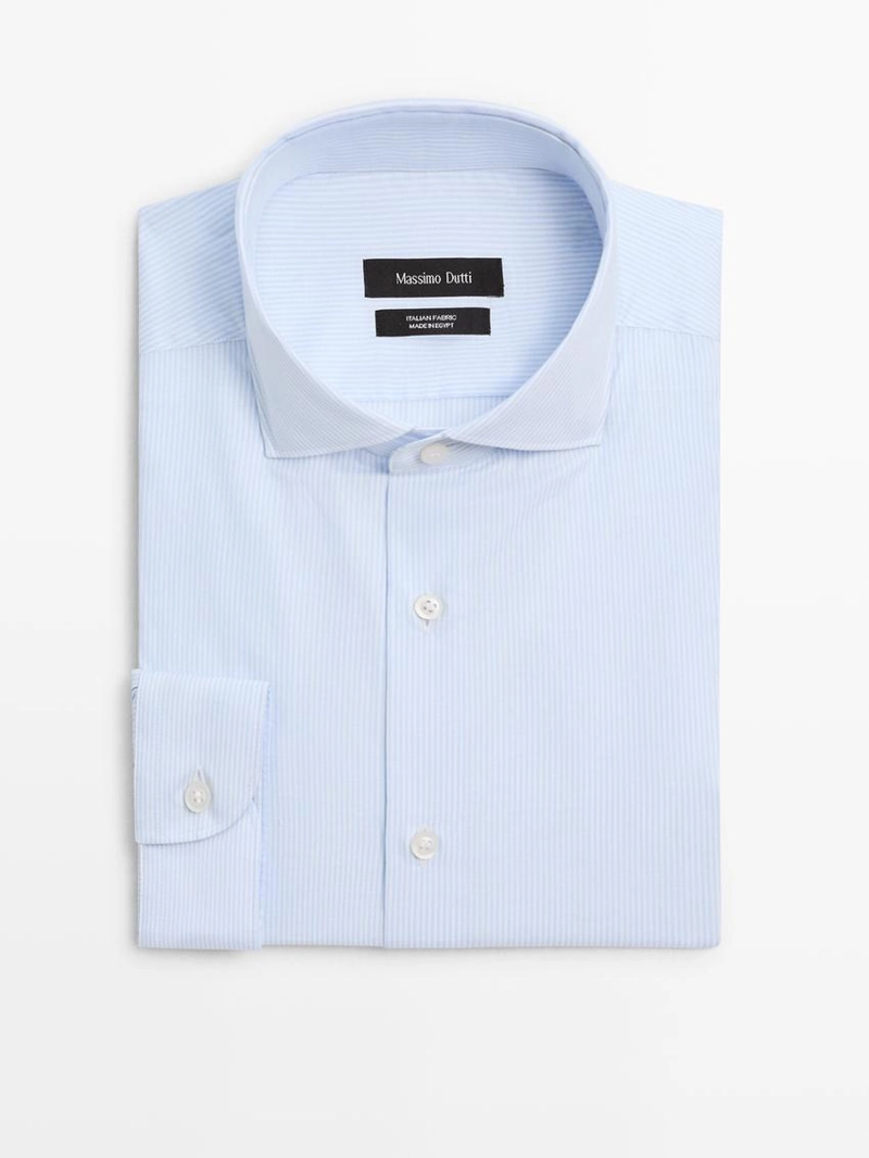 Рубашка slim fit из 100% хлопка